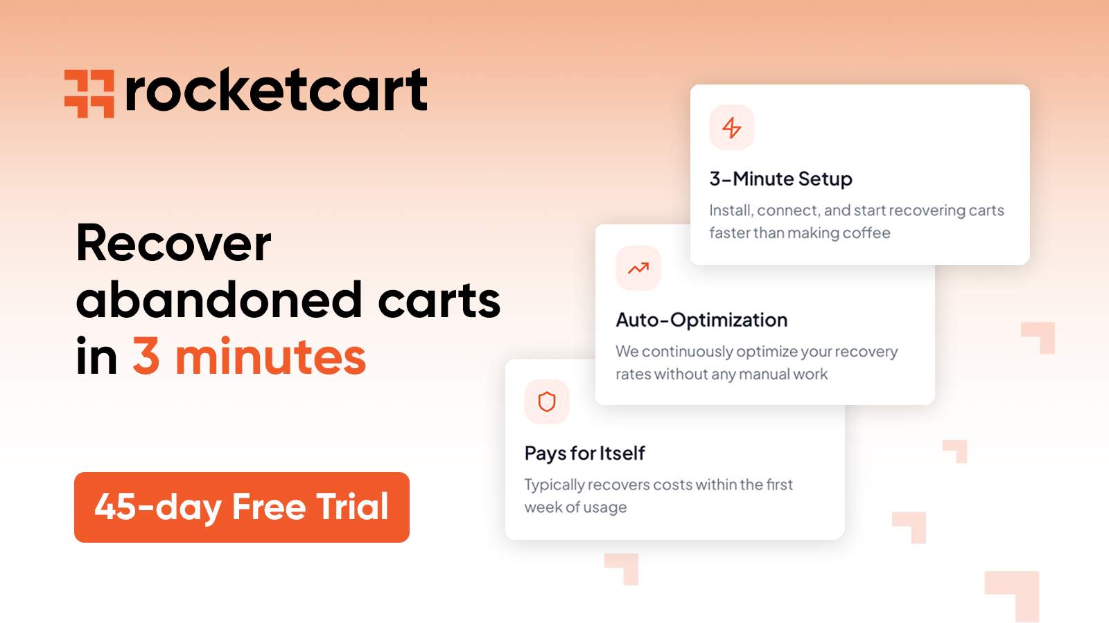 RocketCart - Abandoned Cart Recovery screenshot 1