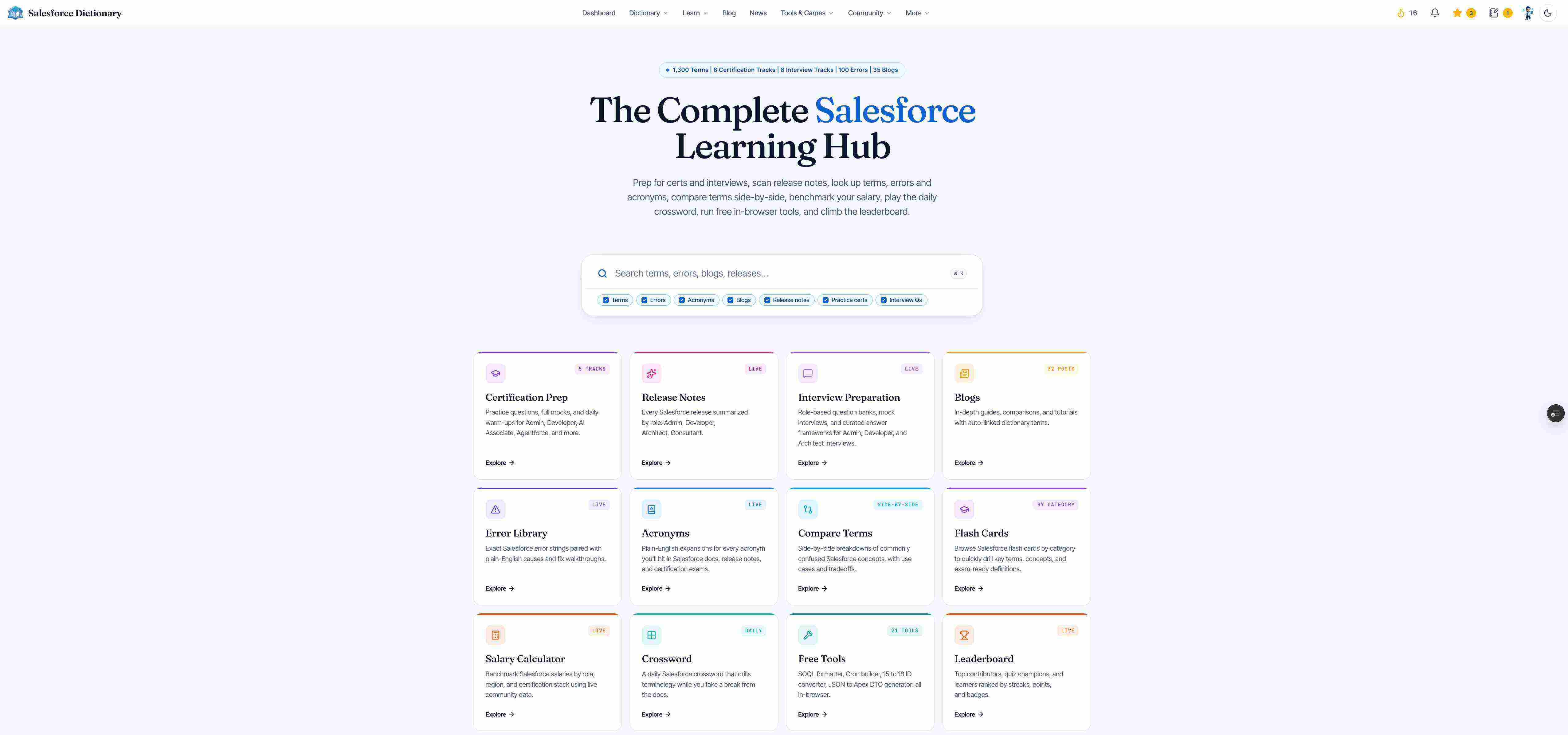 Salesforce Dictionary screenshot 1