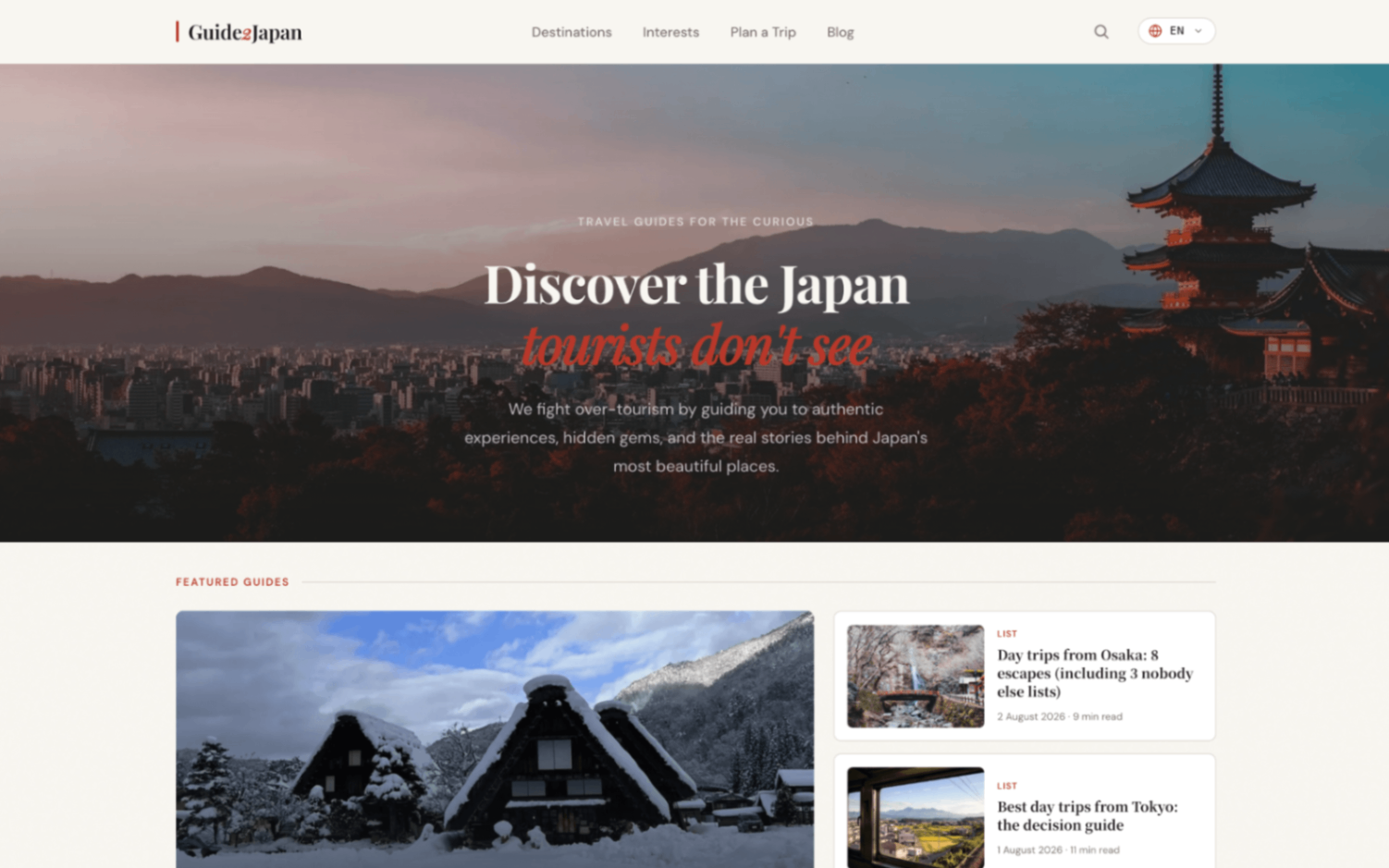 Guid2Japan.com screenshot 1