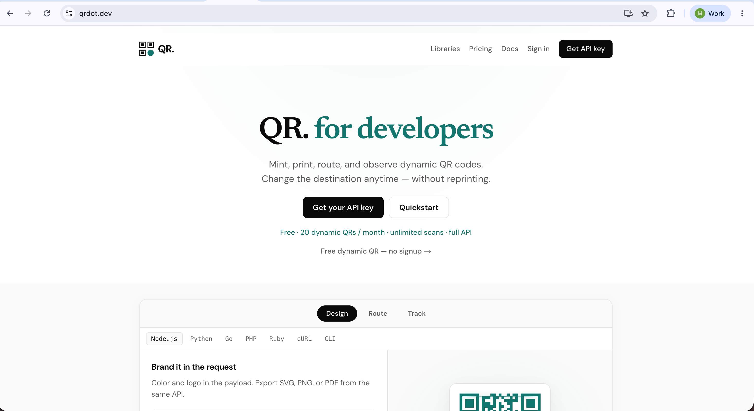 QR. screenshot 1