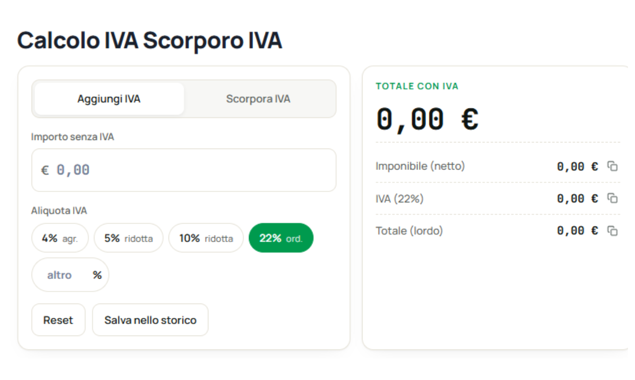 TheCalcoloIVA screenshot 1