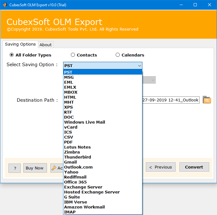 OLM Converter for Mac & Windows | CubexSoft Tools screenshot 1