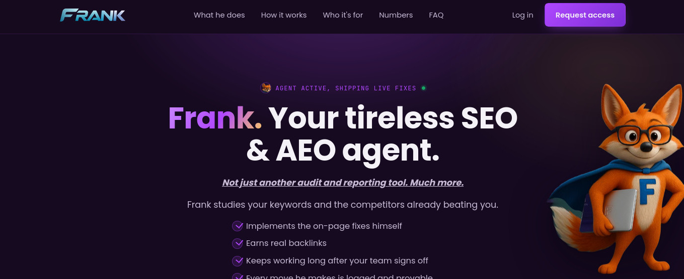 Frank – SEO & AEO Automation for Agencies
