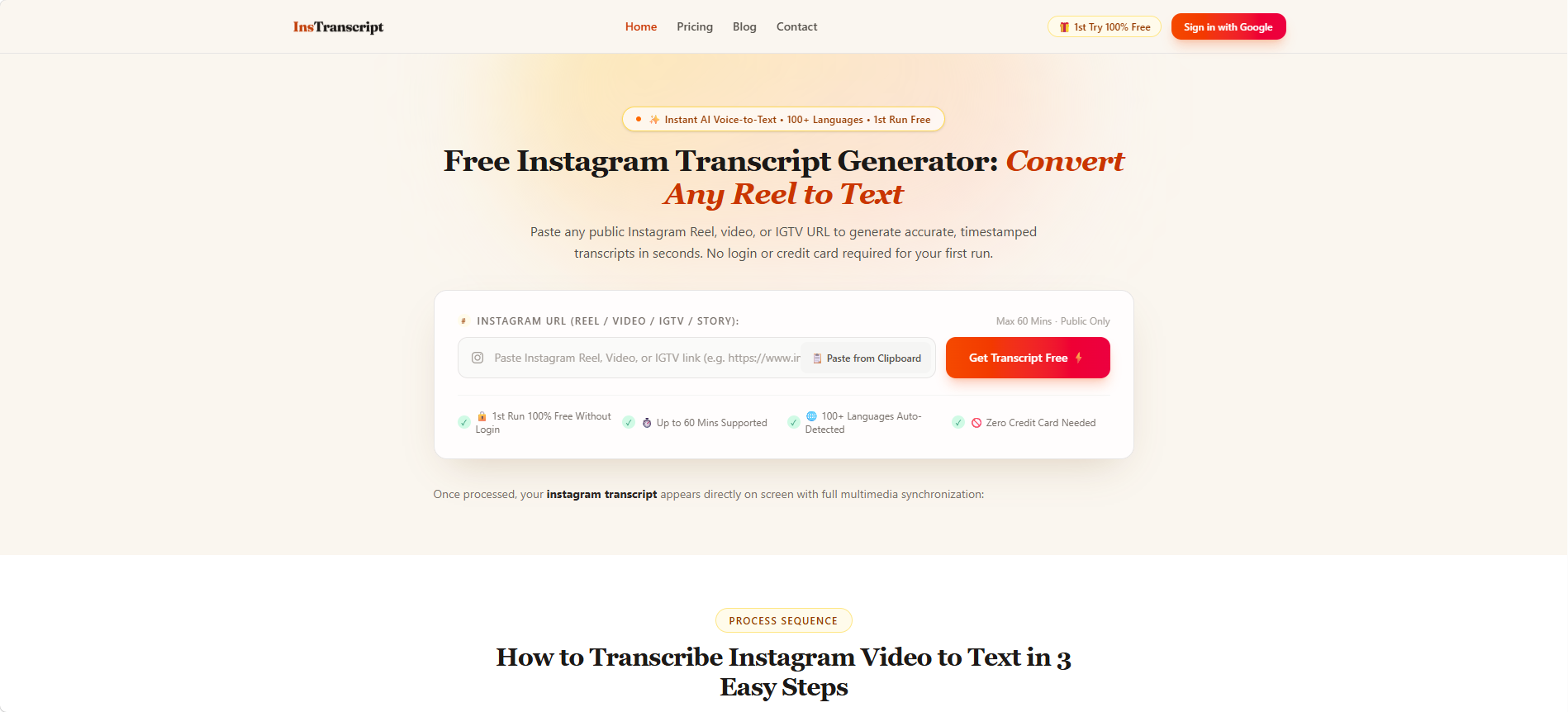 Instagram Transcript