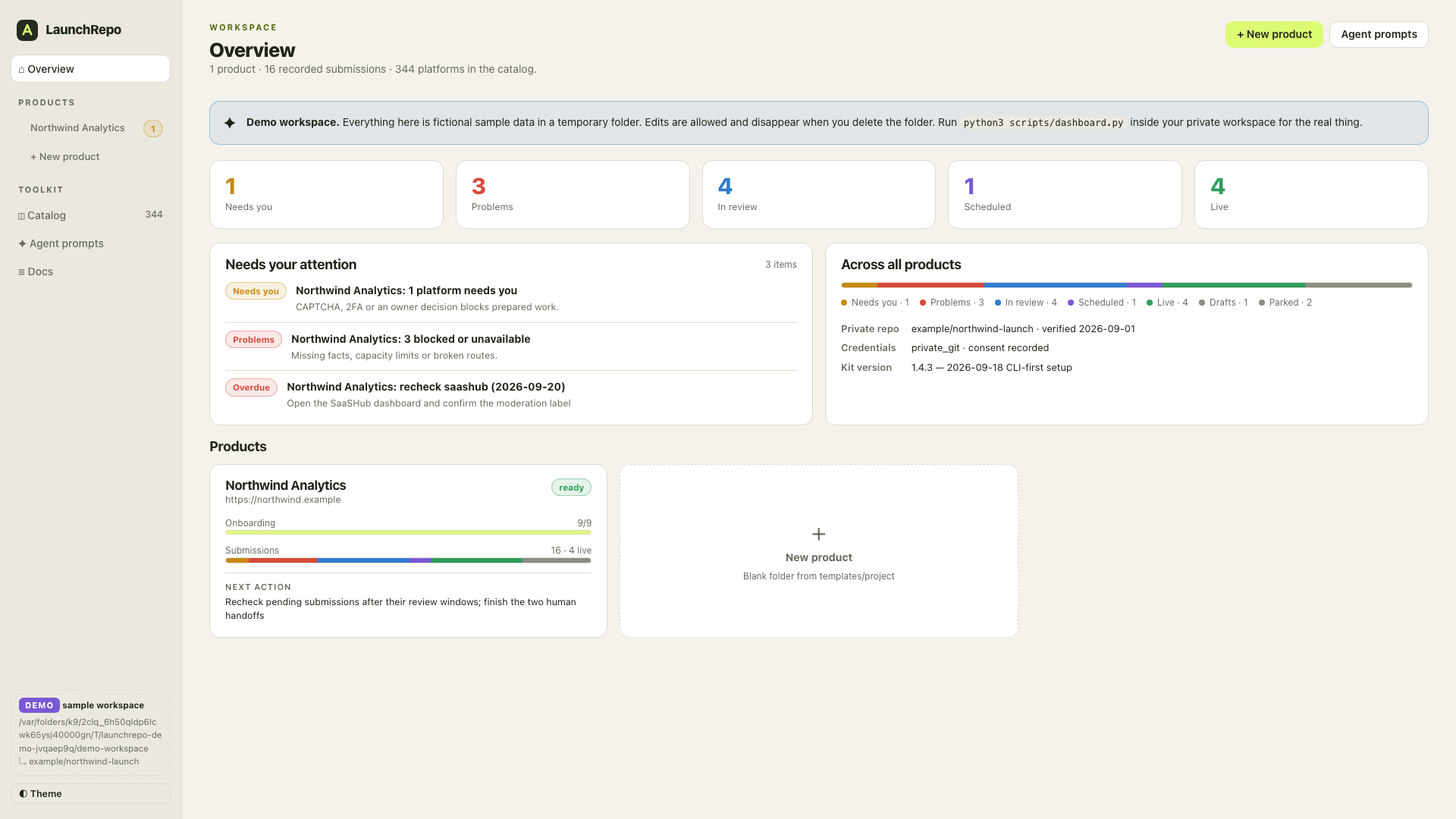 LaunchRepo screenshot 1